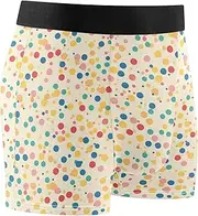 [FRODOTGV] Cream Polka Dot Mens Boxer Brief Shorts Athletic Underwear for Men Compression Boxer Para Hombre