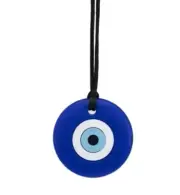Brand New Sensory Chew Teether Necklace Chewellery Round Blue Bullseye