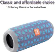 Wireless Portable Bluetooth Speaker Ear Boom Sound Waterproof Speaker TG117 - Grey Blue