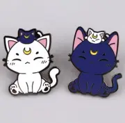 Pin Set, Luna Artemis Kawaii Cats Anime Sailor Moon US SELLER
