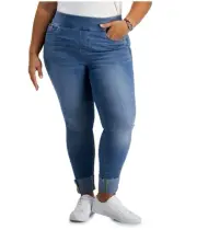 Tommy Hilfiger Womens Cropped Ankle Skinny Fit Jeans, Blue, Plus Size, 24W