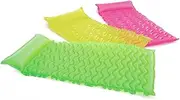 Intex Tote 'N Float Wave Mat Durable Vinyl Floating Inflatable Swimming Pool Lounger with Built-in Pillow Rest, 1 Float, Color Varies