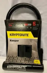 KRYPTONITE KEEPER: U-Lock - 4 x 8 Keyed Black Includes bracket, 004196 NEW!!