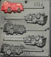 NEW 5 Cav FIRE ENGINE Truck Chocolate Candy Fondant Plaster Clay Lolly Mold