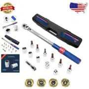 Adjustable Torque Wrench Set 10-80 Ft.Lb with 72 Tooth Ratchet - Pro Performance