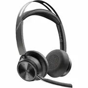 Poly Voyager Focus 2 Wired/Wireless Over-the-head Stereo Headset - Black - Microsoft Teams Certification - Google Assistant, Sir