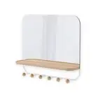 Umbra Estique Entryway Mirror with Shelf and Hooks Hanging Wall Mounted Mirror