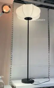 Ikea BYGGKORN Floor lamp, black/white, Steel, 58" NEW 205.334.41