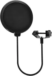 Acunny Pop Filter for Phone, Mic Pop Filter - Studio Phone Pop Shield | Double Layer Wind Shield with Adjustable Gooseneck for Actors