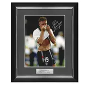 Exclusive Memorabilia Paul Gascoigne Signed England Photo: Gazza's Tears. Deluxe Frame