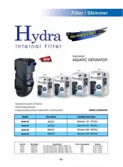 OF OCEAN FREE HYDRA 40 INTERNAL FILTER for 200-500 L (50- 125 Gallon) AQUARIUM