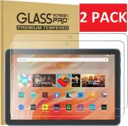 (2PCS)Tempered Glass Screen Protector For 2023 Amazon Fire HD 10 13th Gen Tablet