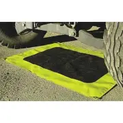 Oil Absorbent Pad Sorbent Pillow Spill Mat 3 Gal Outdoor Use Gray Yellow