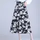 【麗質達人】1607黑白印花褲裙KF(M-4XL)