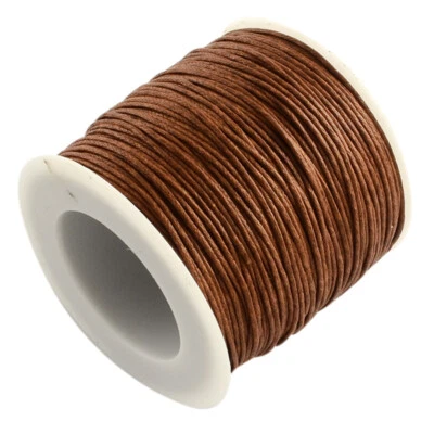10m Waxed Cotton Thread Cords, Brown, cord beading string 1mm AUS Seller