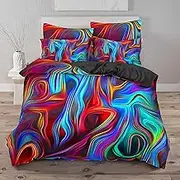 Geometric Pattern Kid Bed Cover Set Abstract Duvet Cover Adult Bed Set and Pillowcases Comforter Covers Bedding Set 220×240CM
