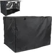 Double Door Crate - Cloth Crate Silver Coated Breathable Cage with Ventilation Window, Waterproof Kennel Supplies for Indoor and Outdoor