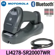Motorola LI4278-SR20007WR Wireless Bluetooth 1D Barcode Scanner w Cable & Cradle