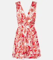[Poupette St Barth] Poupette St Barth Bessie floral minidress AU 10 red
