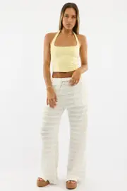 White Wide Leg Pant Lace - Size 16XL, Women's Wide Leg Pants