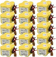 QULONG (15-Pack BR-2/3AGCT4A with Brown Plug 6V 4400MAH Non Rechargeable Lithium Battery Replace for A98L-0031-0025, A98L00310025, BR-2/3AGCT4A, BR2/3AGCT4A