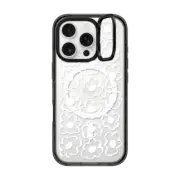 iPhone 16 Pro Impact Ring Stand Case MagSafe Compatible Scribble Flowers