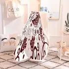 Wool Woven Flowers And Birds 3D Warm Plush Fleece Blanket Picnic Sofa Couch