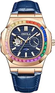 [DAXIAOYU] Luxury Fashion Hollow Automatic Mechanical Watches Men Business Casual Leather Skeleton Tourbillon Wrist Watch
