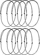 Set of 10 Black Adjustable Leathers Cords Necklace Rope Choker Necklace Cords Jewelry Findings for DIY Jewelry Making 1.5mm Beading Supplie Beading Cords and Threads