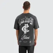 [Nena and Pasadena AFL] Carlton Blues AFL Vintage Goth Tee Pigment Asphalt