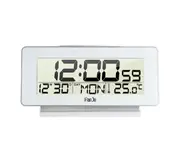 Wood Electronic Alarm Clock With Indoor Temperature Calendar Wood Alarm Clock - White