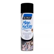 DY-MARK Mine Marking Spray Paint Black 350g Aerosol Spot Line Mark