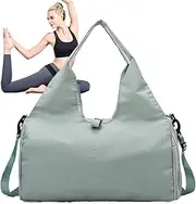 Women Gym Bag,Waterproof Large Capacity Carrying Bag - Portable Fashion Yoga Mat Holder with Shoe Compartment for Travel Sports