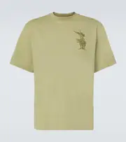 [Burberry] Burberry Flagpole Knight cotton T-shirt UK 46 green
