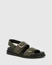 Amira Olive Green Leather Sandal