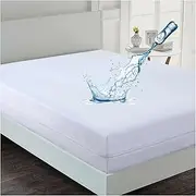 Waterproof Zipped Mattress Protector Cover, Fully Fitted Encasement, Full Zipper Sides with Flap, Breathable, Hypoallergenic, Anti Bed Bug & Dust Mite, Easy Care, Machine Washable (Double)