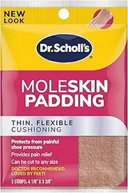 Dr. Scholl's Moleskin Plus 4 5/8-Inch X 3 3/8 Inch Padding, 3-Count Packages (Pack of 8)