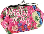 [GLSTOY] Ladies Purse Wallet Floral Zippered Pouch Coin Purse Sturdy Canvas Material