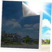 One Way Window Film Sun Blocking Window Tint, 23.6 x 394 Inch Black Silver