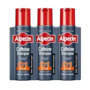 Alpecin C1 Caffeine Shampoo, 8.45 fl oz (Pack of 3) Thicker and Stronger