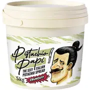 Pistachio Papi Crunchy Spread Italian 5kg Bulk Tub Made In Italy