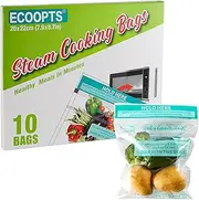 20×Steam Cooking Bags | Microwave Steamer Bags for Vegetables,Potatoes and Meat (20, L)