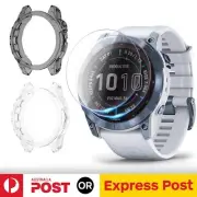 For Garmin Fenix 8 7 7S 7X Solar Sapphire Shockproof Case Cover Screen Protector