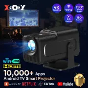 XGODY Android 11 HY320 Projector 4K Native 1080P Dual Wifi6 BT5.0 10000 Lumen AU