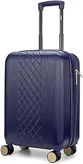 Diamond Expandable Carry-on Suitcase 20" Airline Approved Luggage, Navy, Carry-On 20-Inch, Expandable Carry-on Suitcase By Badgley Mischka