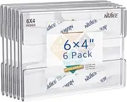 NIUBEE 8.5x11 inch Wall Mount Acrylic Sign Holder with 3M Tape Adhesive for Office (Horizontal-4 * 6")