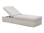 FurnitureOkay Dubai Wicker Sunlounger - White Shell