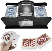JIAMIAN Hand Cranked Mixer, Card Shuffler, Card Output Machine, Manual Card Shuffler, Capable of Washing 2 Decks of Cards, Used for Family Card Party Games