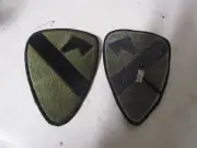 PATCH US MILITARY 1ST CAVALRY DIVISION SUBDUED OD GREEN NEW OLD STOCK SEW ON NOS