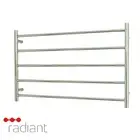 Radiant RTR07 Heated Towel Rail-950 x 600mm-Mirror Polished-Bottom Left Wiring
